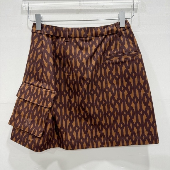 Adidas x Ivy Park Monogram Mini Skirt Brown Utility Size XS - Picture 4 of 9